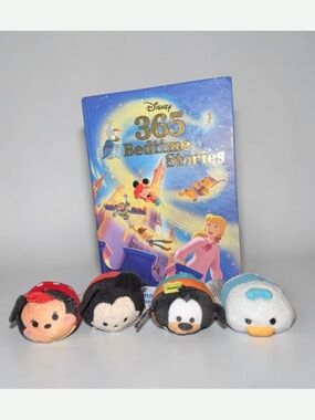 Disney Tsum Tsum Plush Set + 365 bedtime stories book
